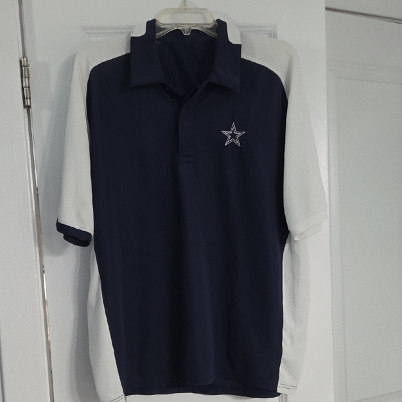 Other - Men's Dallas Cowboys Navy and White Polo Shirt with Famous Star Logo